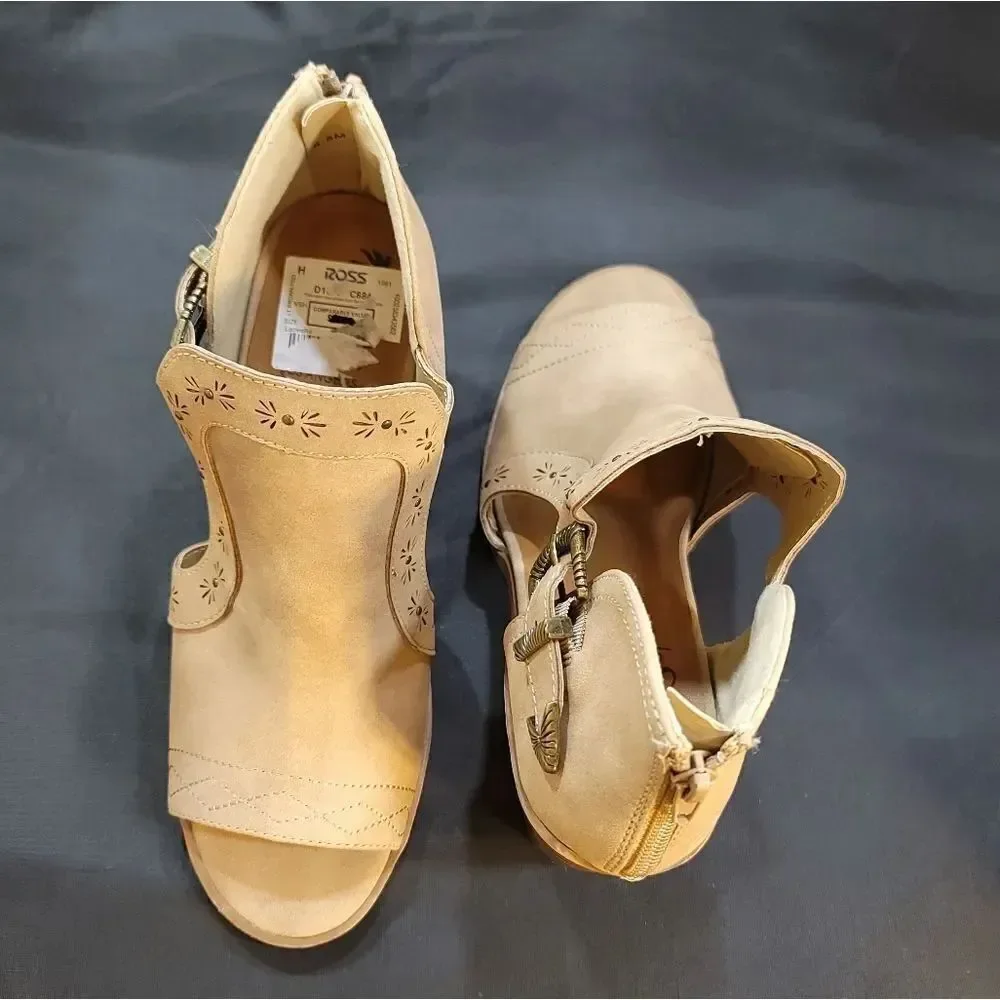 BRAND NEW JELLYPOP MEMORY FOAM STACKED HEEL BOOTIES